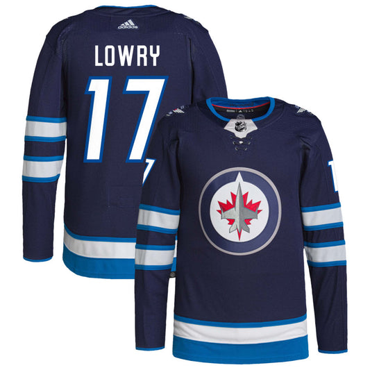 Adam Lowry Winnipeg Jets adidas Home Authentic Pro Jersey - Navy